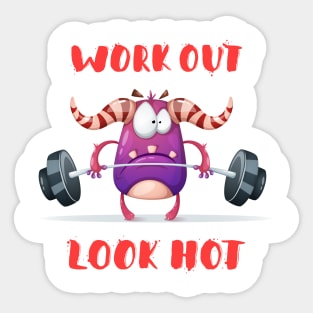 Work Out Look Hot Sticker